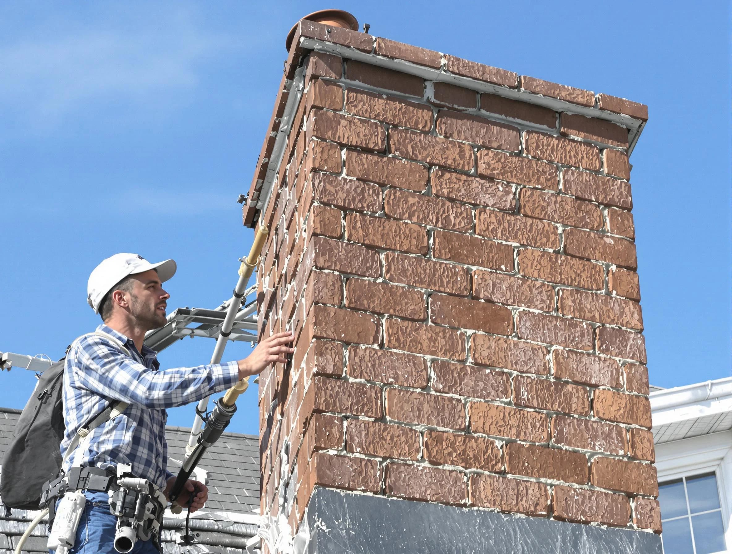 Brickwork for a chimney rebuild by Paradise Valley Chimney Sweep in Paradise Valley, AZ
