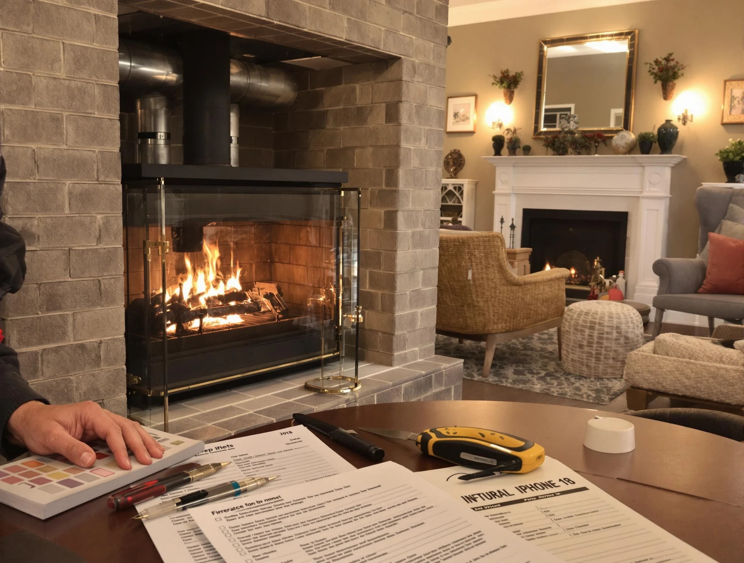 Paradise Valley Chimney Sweep verifying fireplace safety measures in Paradise Valley, AZ