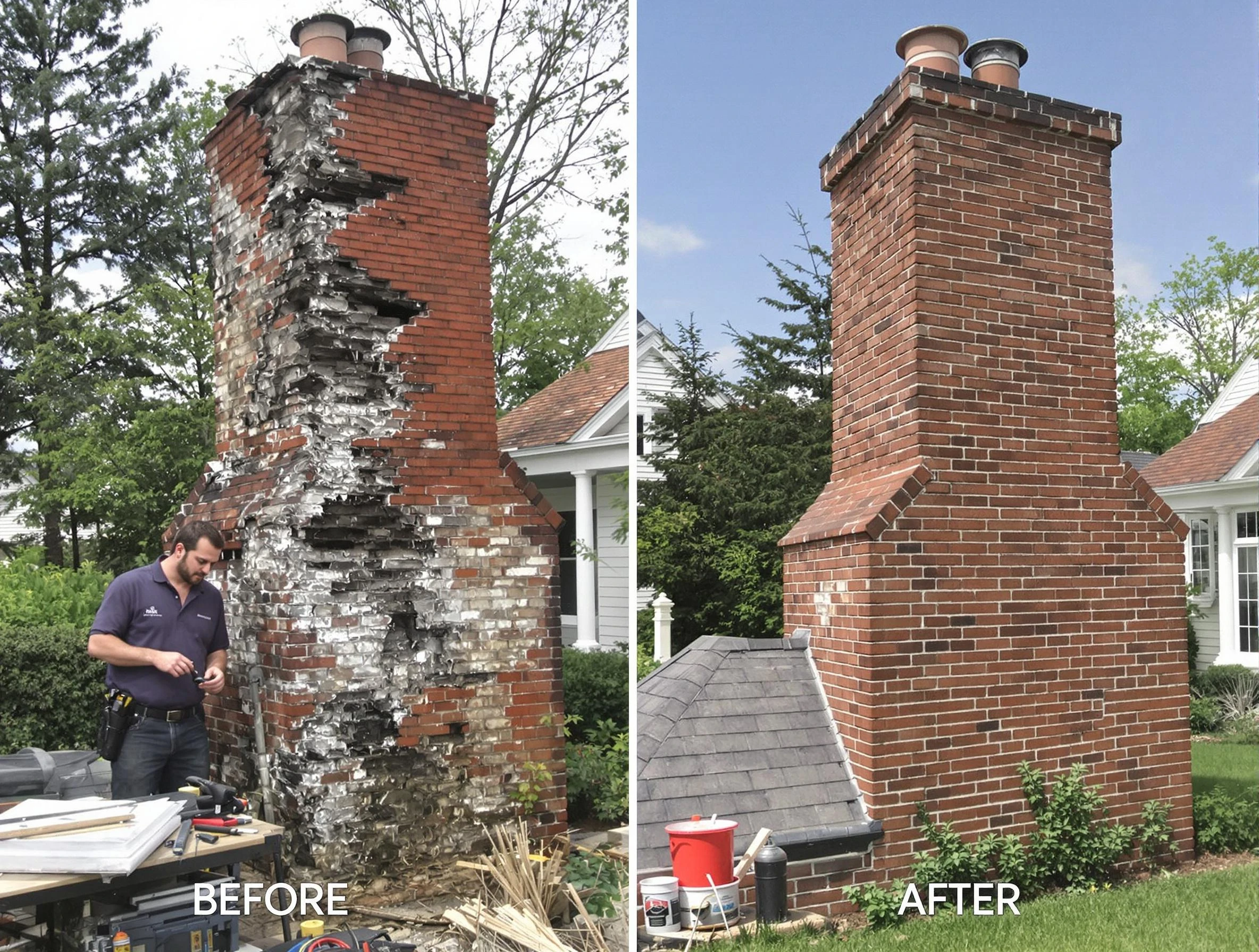 Paradise Valley Chimney Sweep performing a full chimney restoration in Paradise Valley, AZ