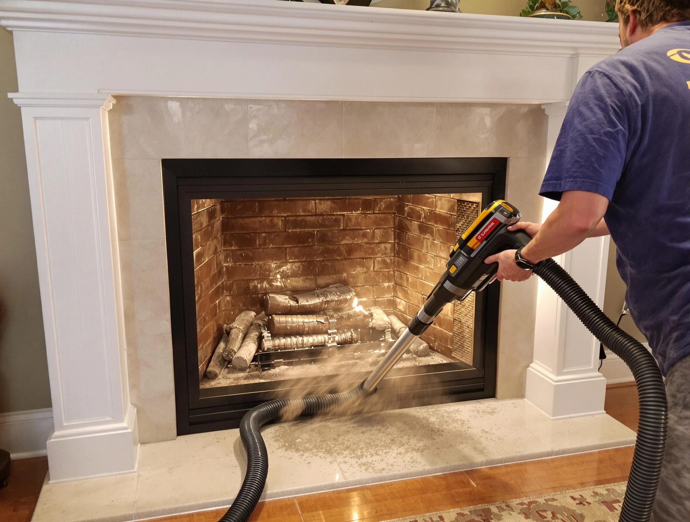 Fireplace cleaning performed by Paradise Valley Chimney Sweep in Paradise Valley, AZ