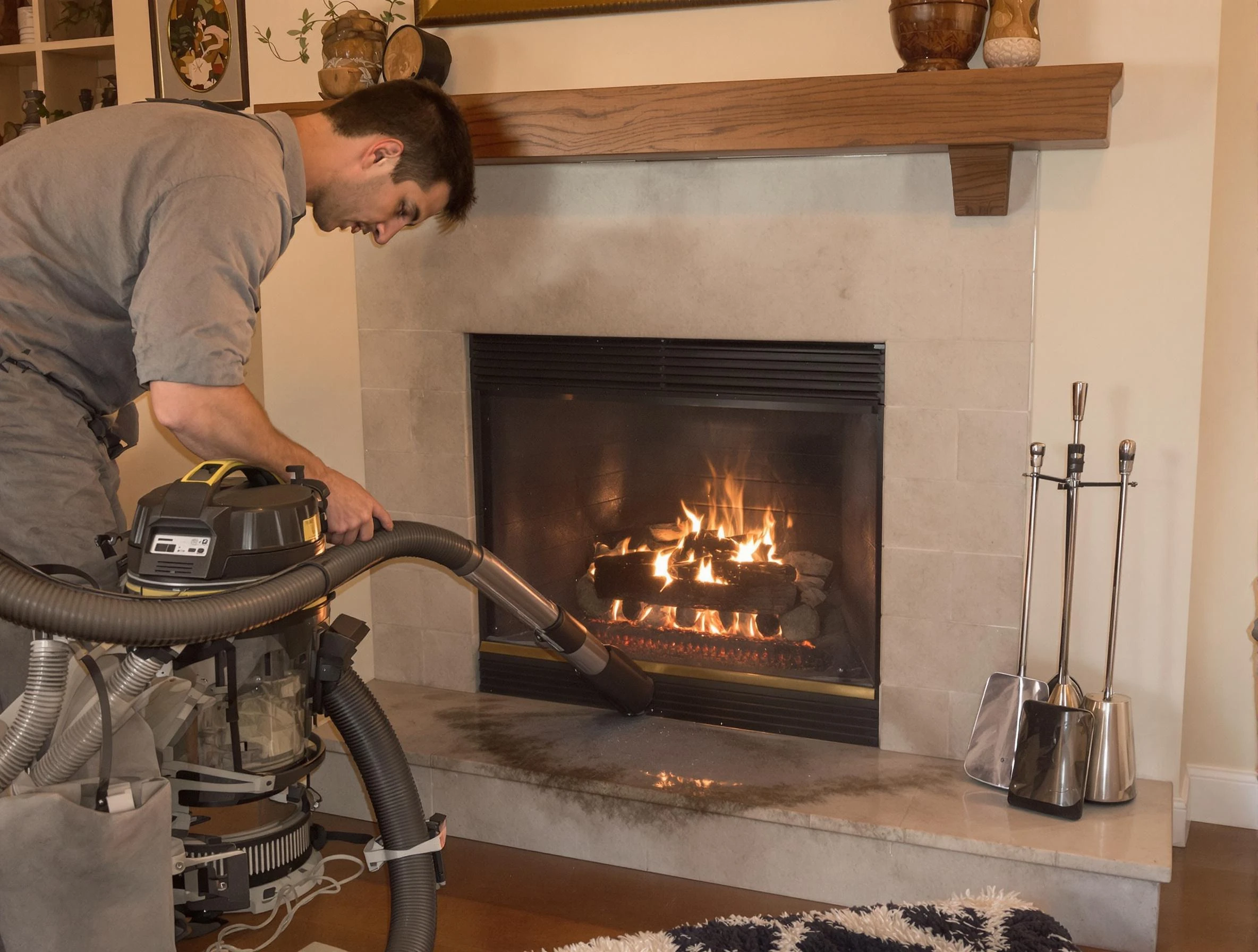 Routine fireplace upkeep by Paradise Valley Chimney Sweep in Paradise Valley, AZ
